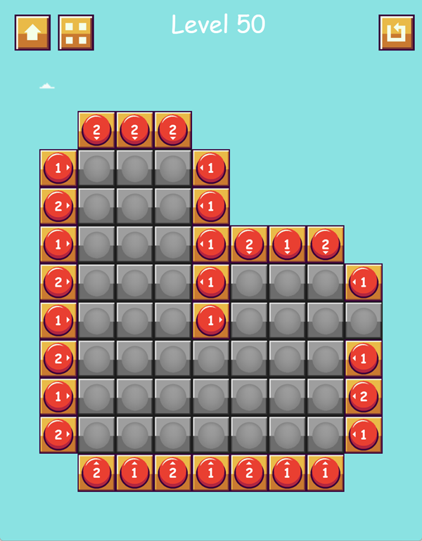 Ball Toss Puzzle Game Final Level Screenshot.