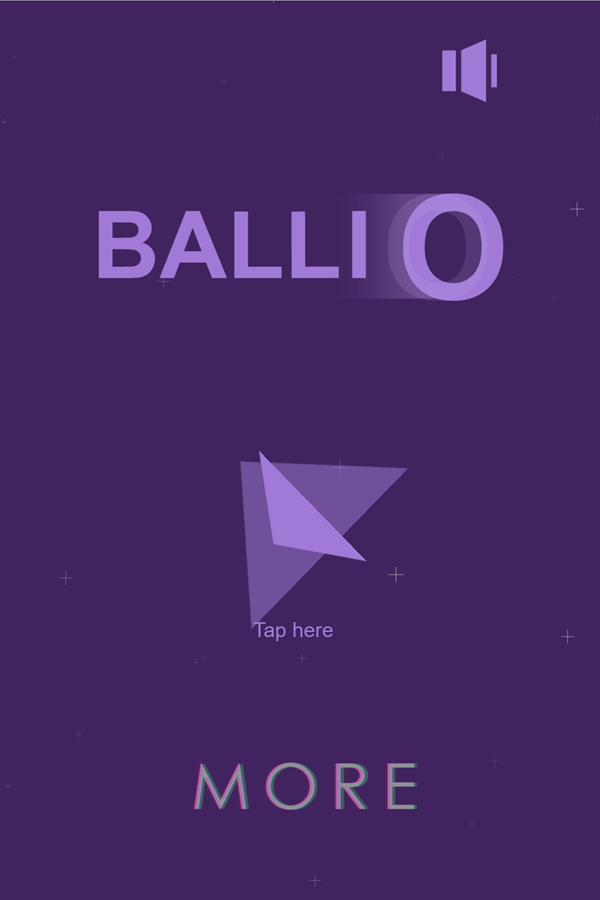 Ballio Game Welcome Screen Screenshot.