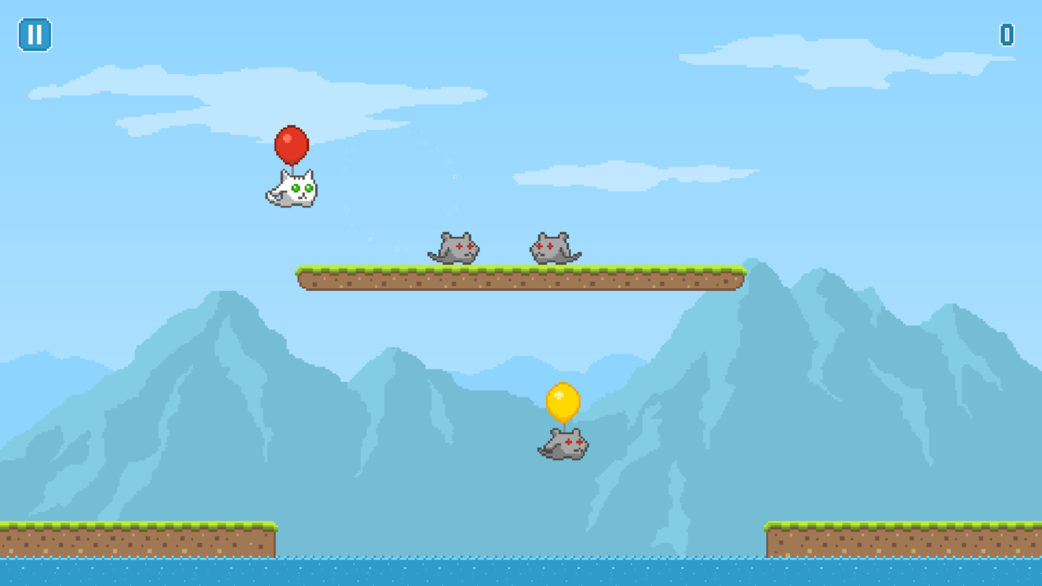Balloon Fight Game Level Play Screenshot.