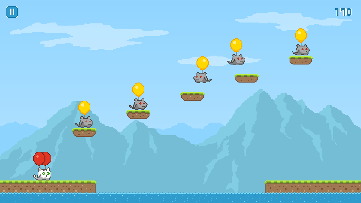 Balloon Fight Game Level Progress Screenshot.