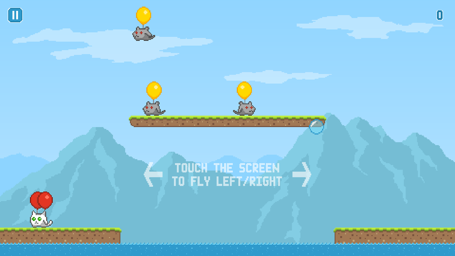 Balloon Fight Game Level Start Screenshot.