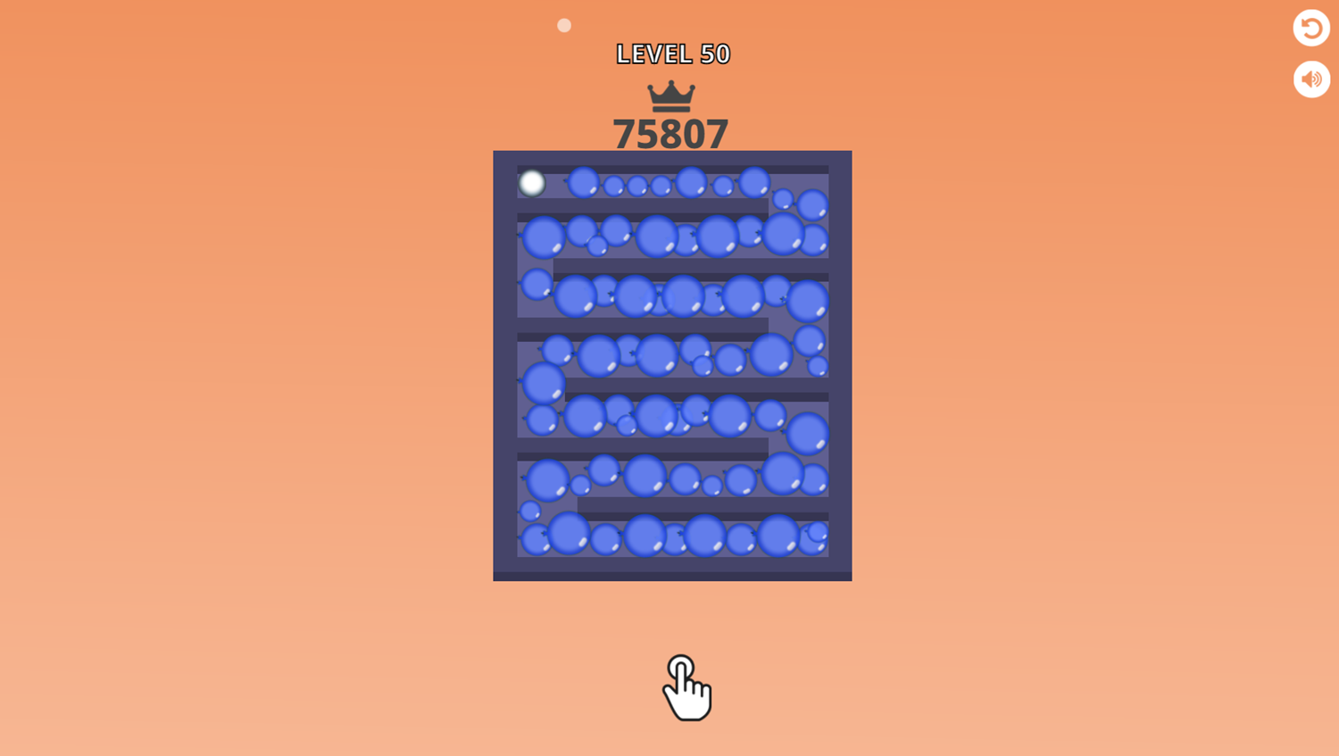 Balloon Maze Game Level 50 Screenshot.