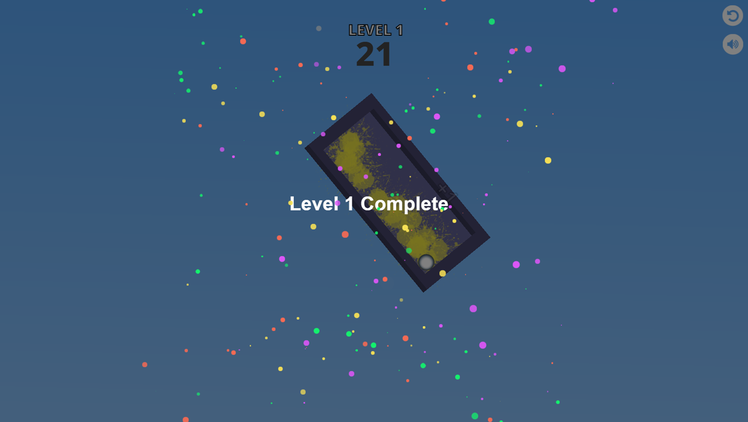 Balloon Maze Game Level Complete Screenshot.