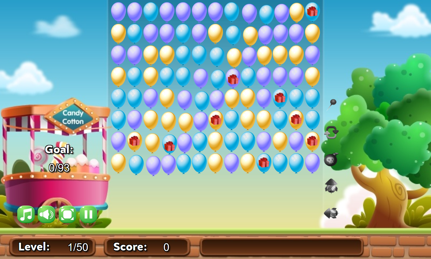 Balloon Pop Game Level Start Screenshot.