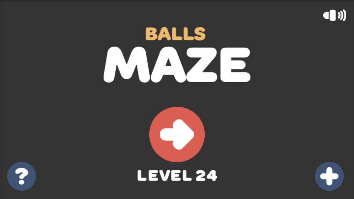 Balls Maze Game Welcome Screen Screenshot.