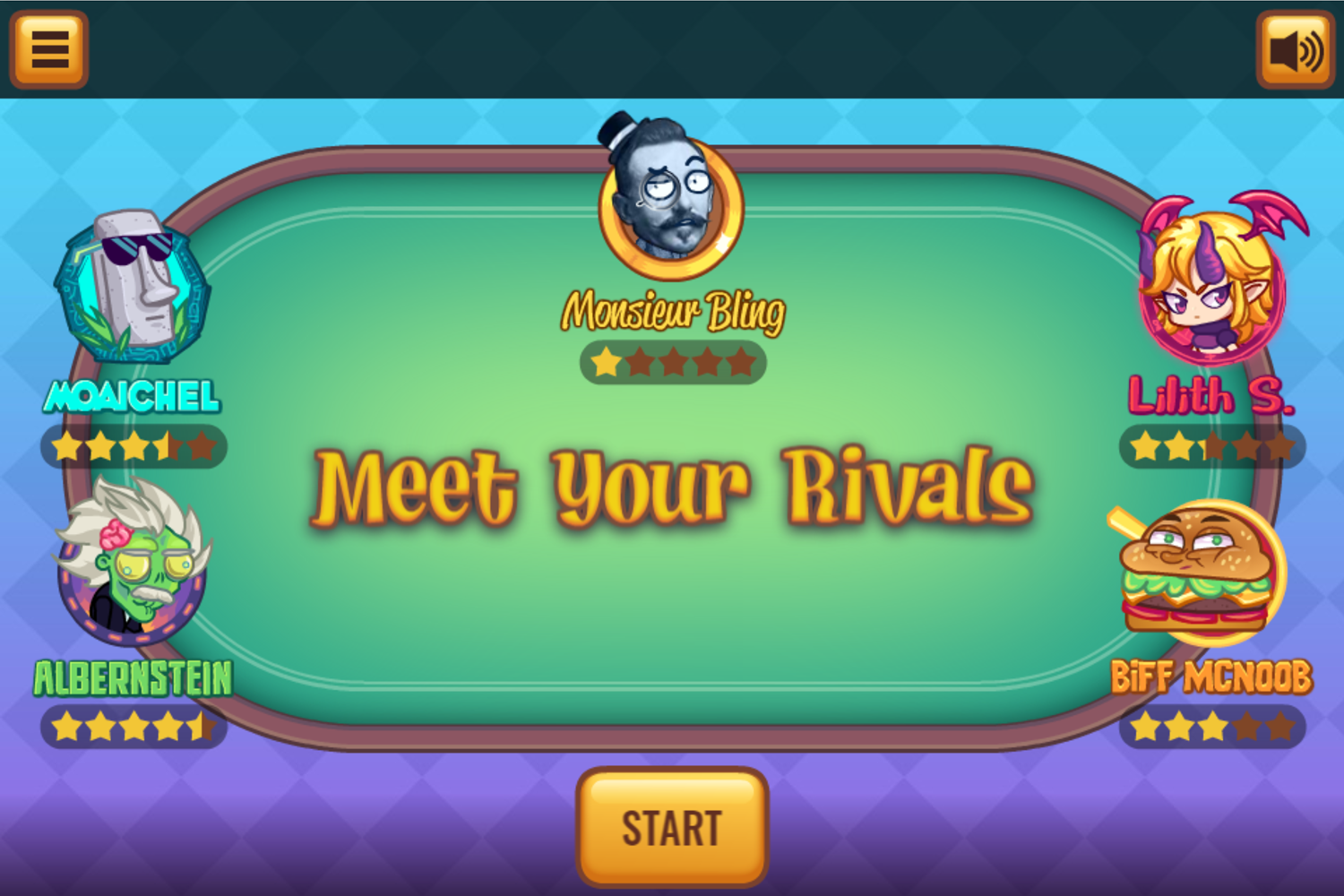 Banana Poker Meet Your Rivals Screenshot.