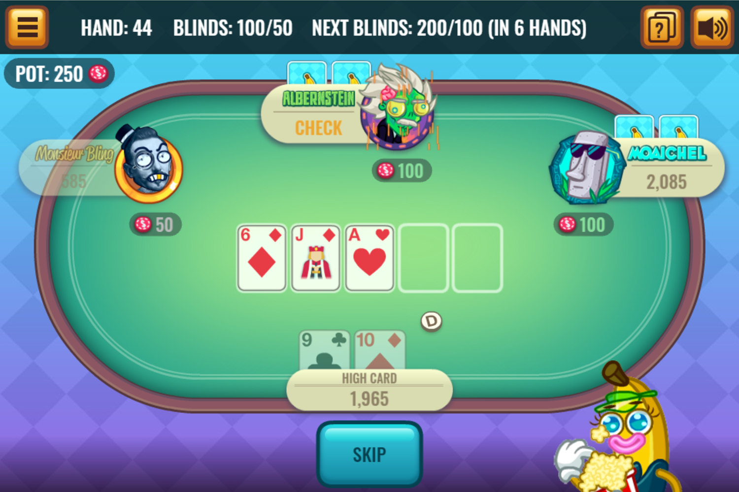Banana Poker Popcorn Screenshot.