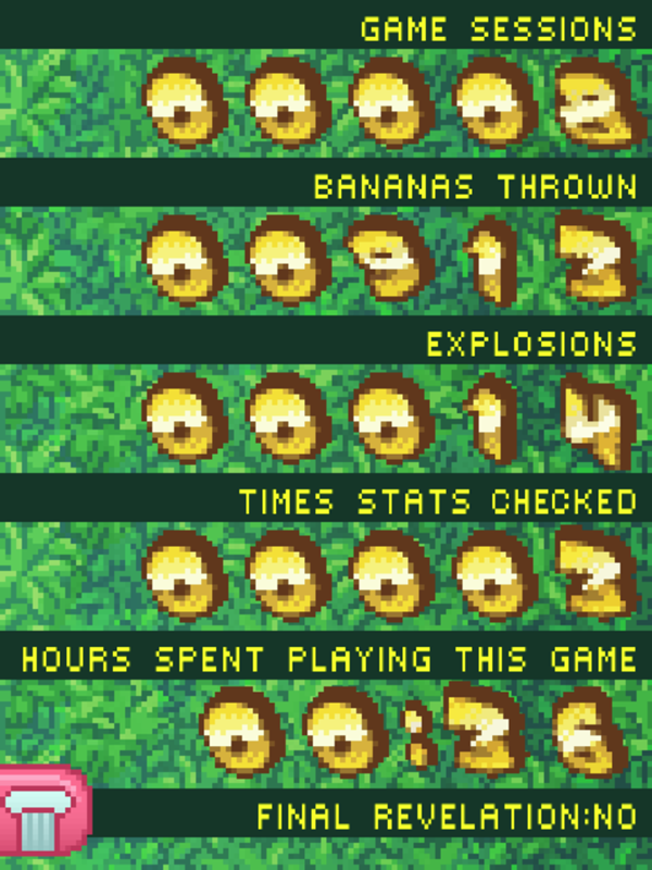 Bananamania Game Stats Screenshot.