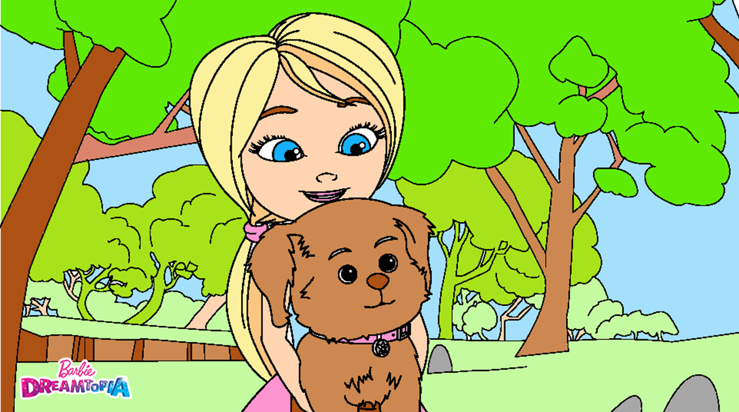 Barbie Coloring Creations Game Saved Image Screenshot.