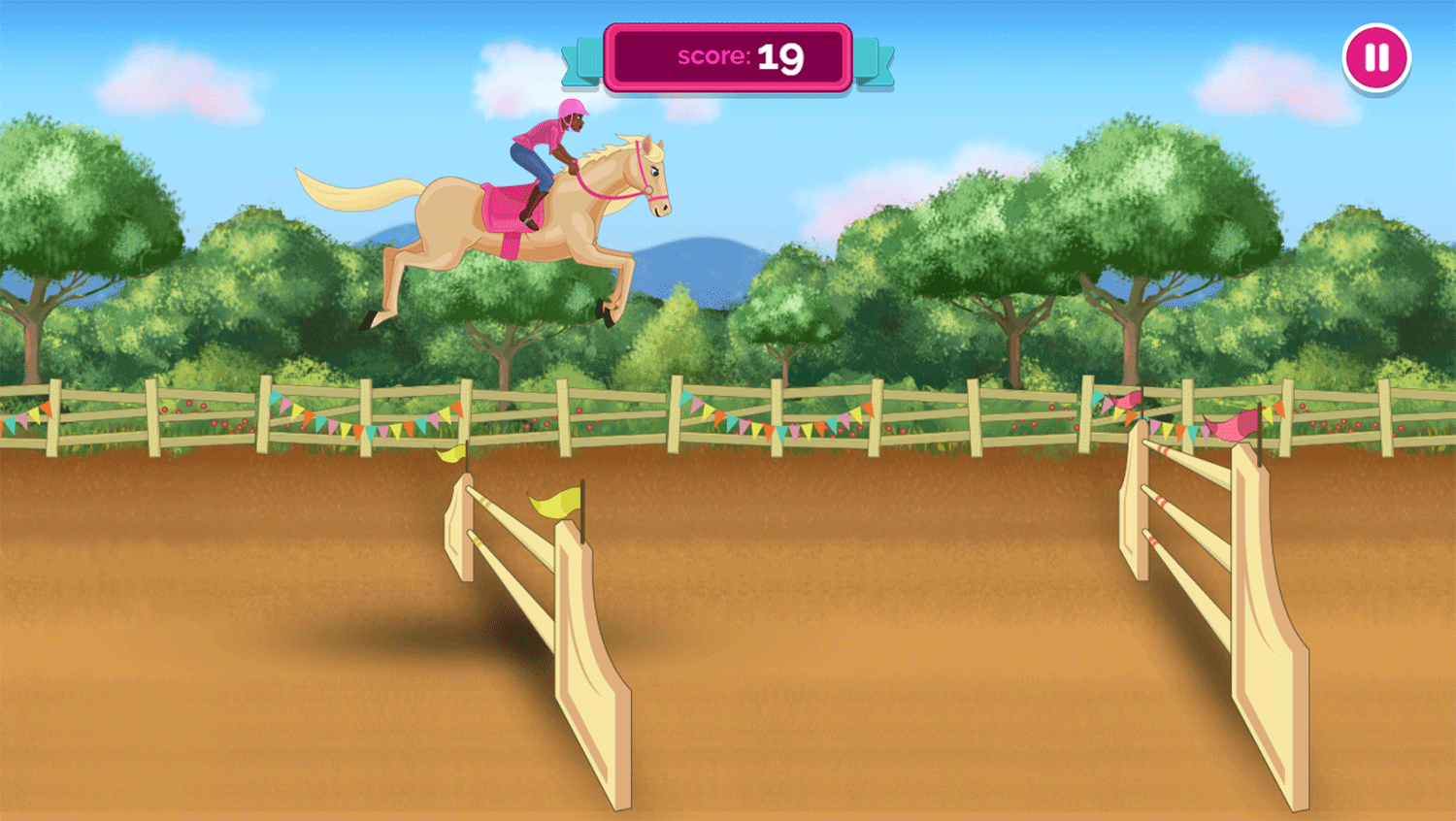 Barbie Dreamhouse Adventure Horse Riding with Nikki Game Screenshot.