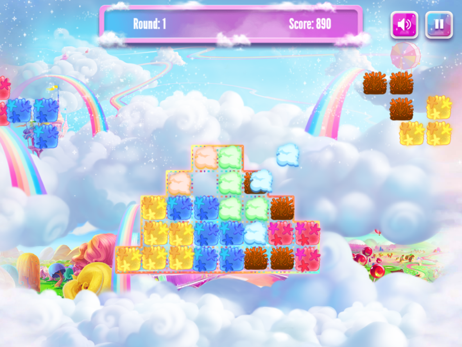 Barbie Dreamtopia Rainbow Cove Cloud Creations Game Screenshot.