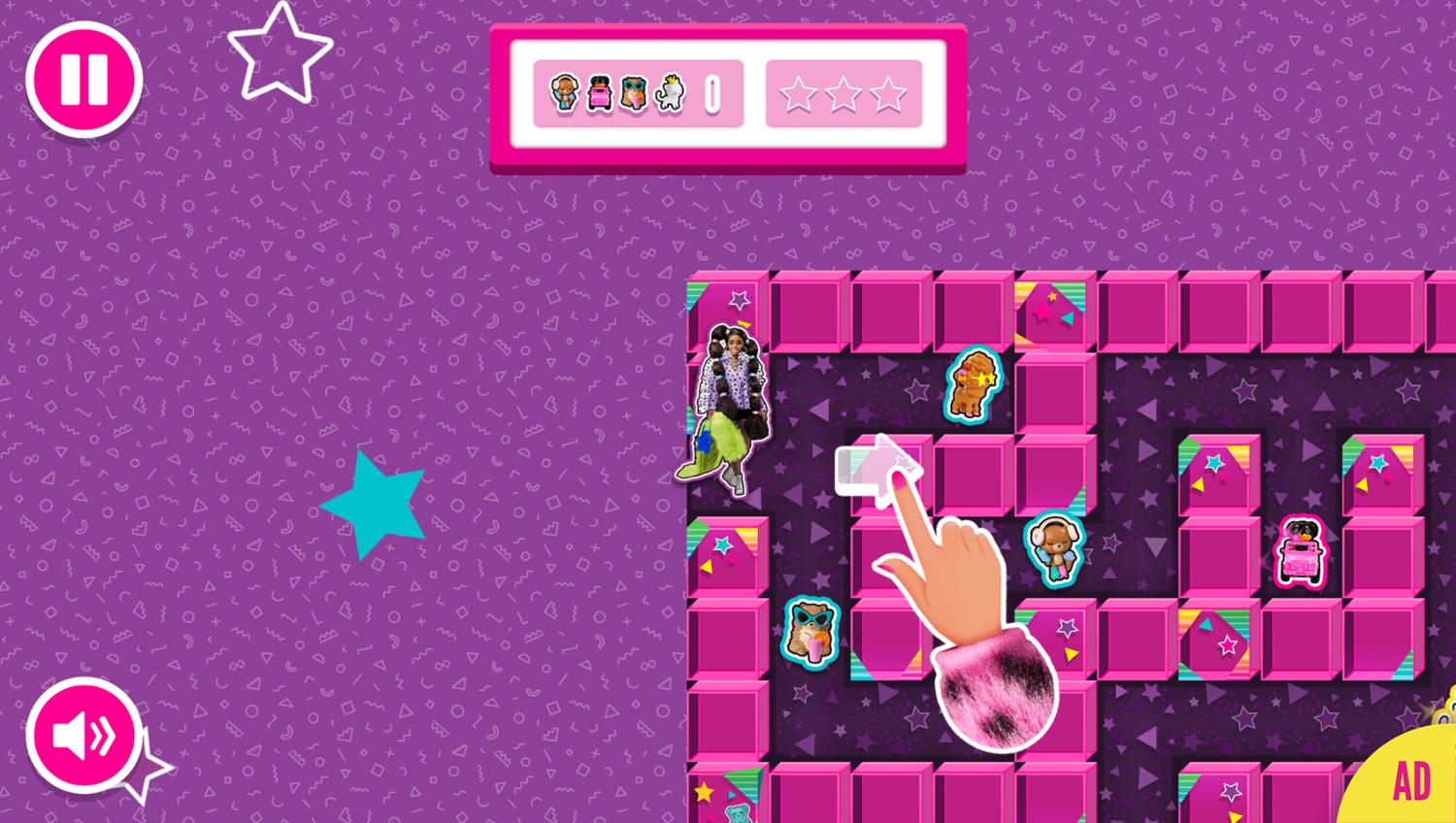 Barbie Extra Mazes Game How To Play Screenshot.