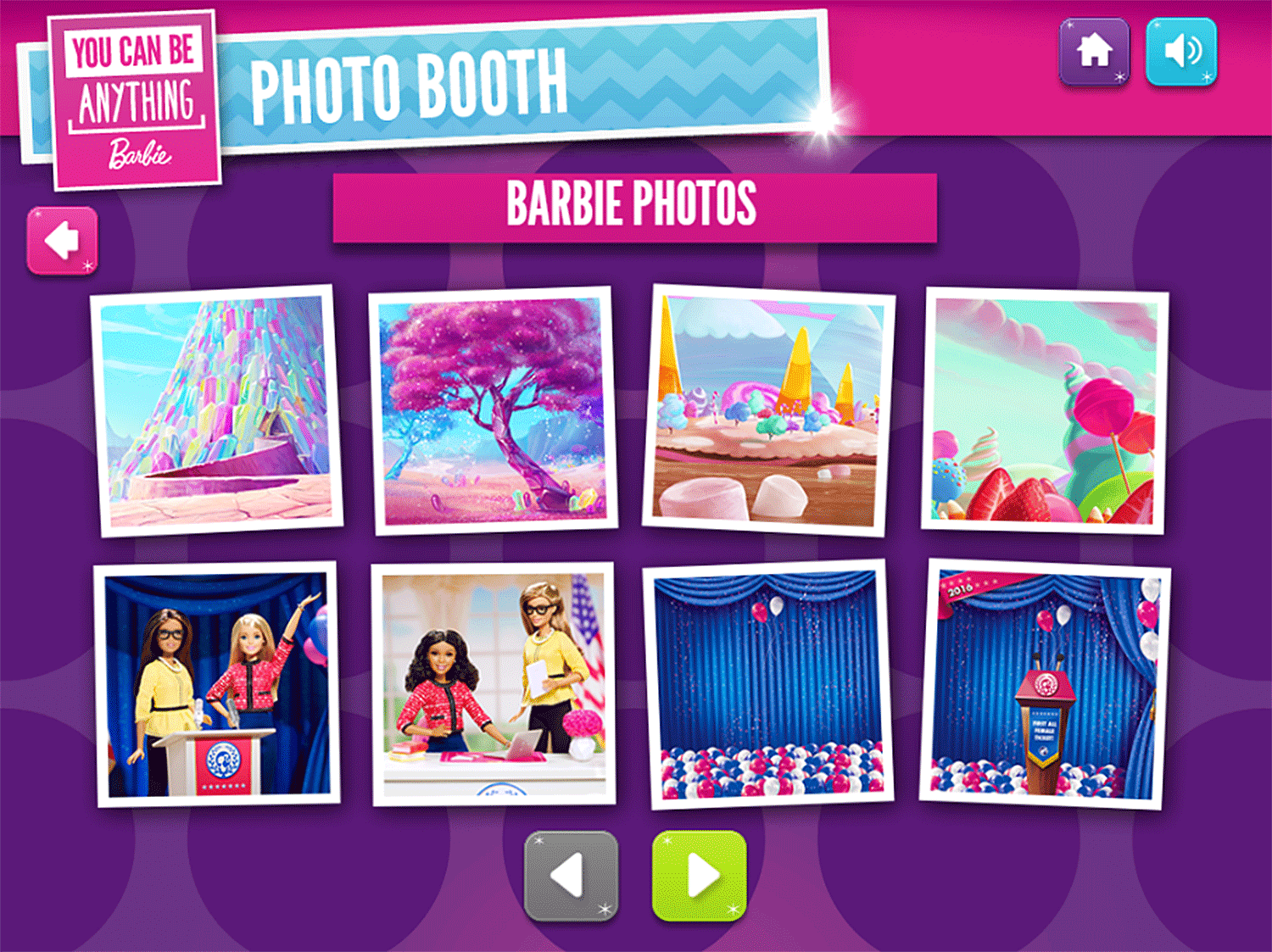 Barbie Photo Booth Game Choose Photos Screenshot.