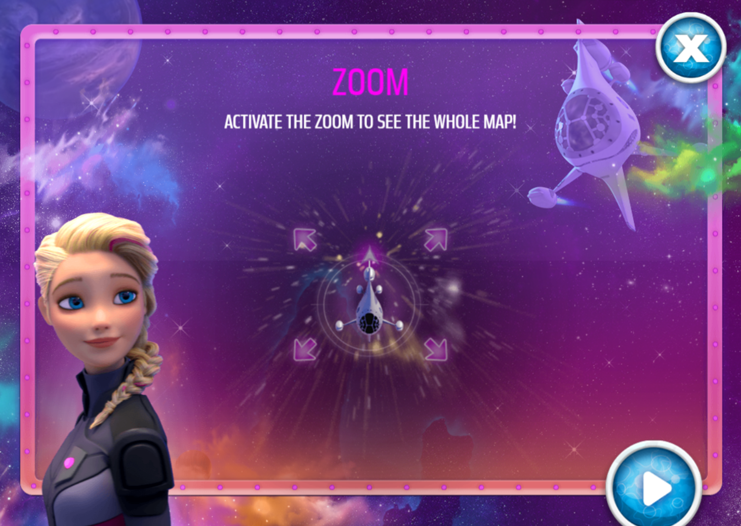 Barbie Star Light Adventure Game Zoom Screenshot.