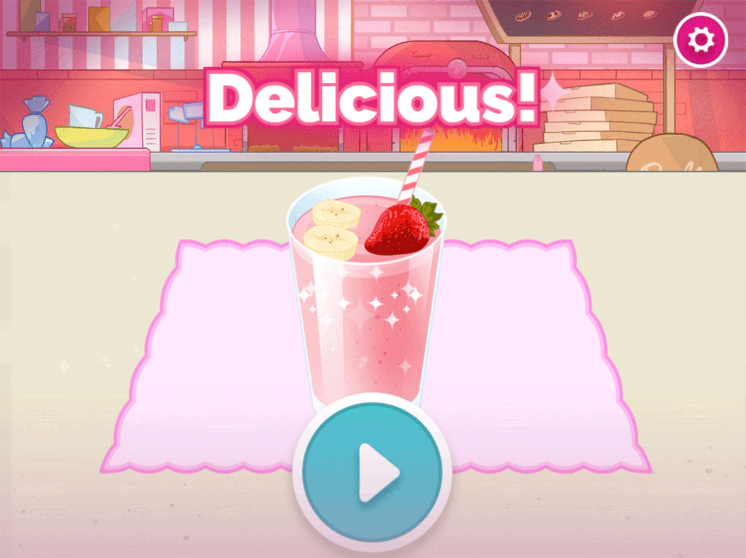 Barbie You Can Be a Chef Game Smoothie Complete Screenshot.