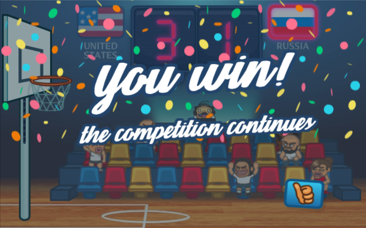 Basket Champs You Win Screenshot.