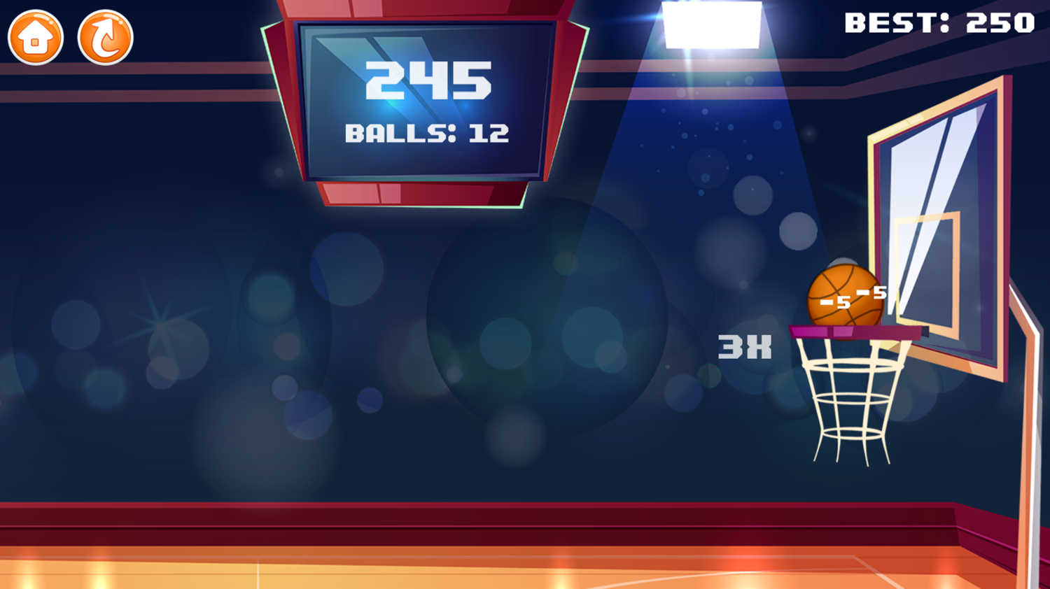 Basketball Challenge Game Play Screenshot.