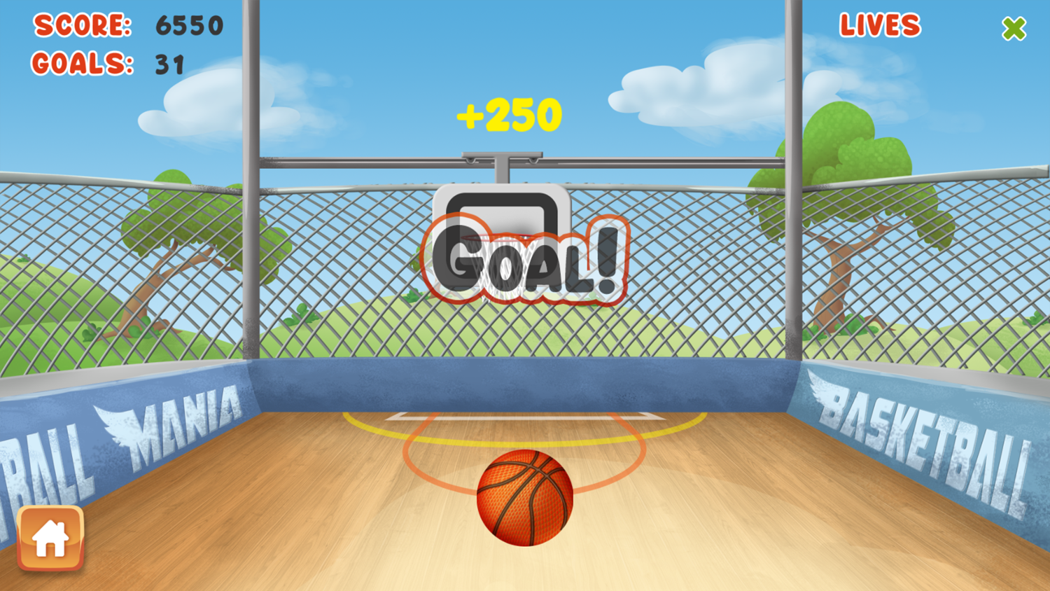 Basketball Mania Game Play Screenshot.