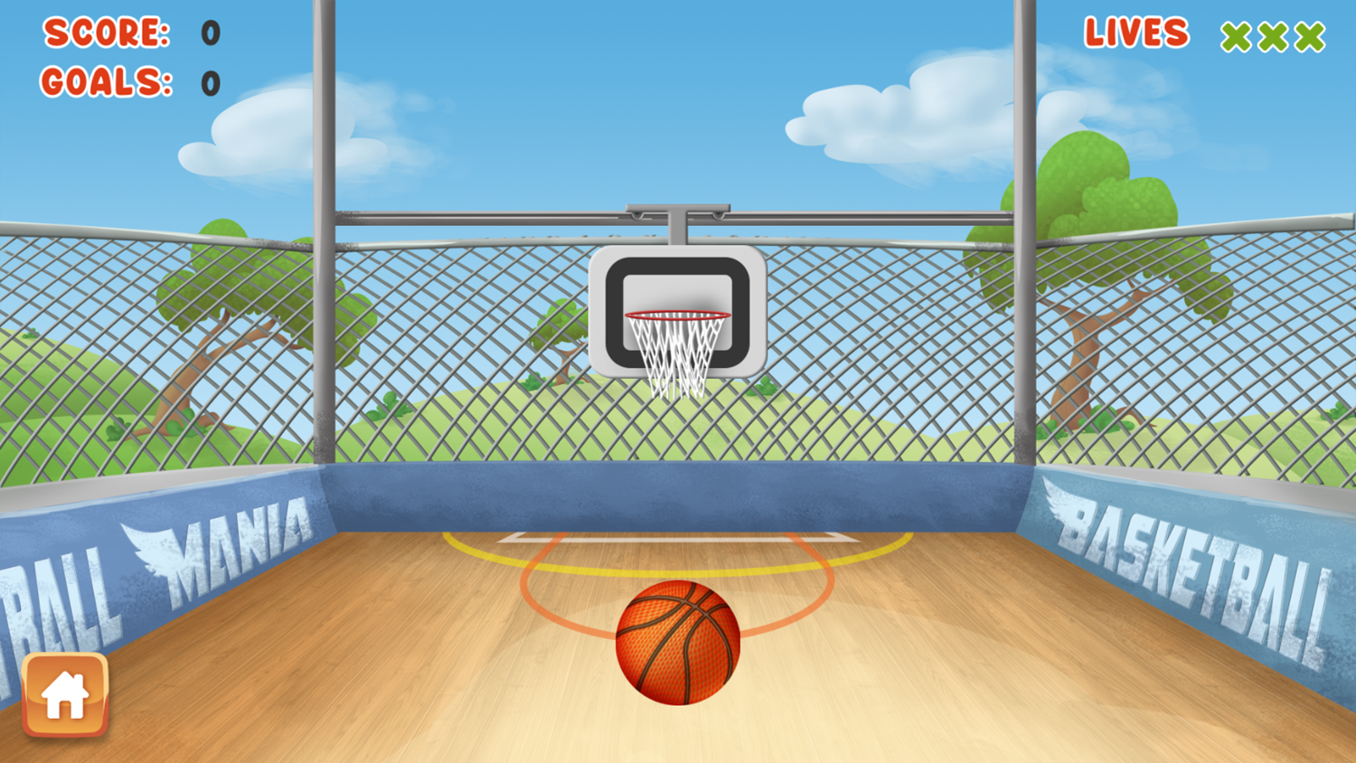 Basketball Mania Game Start Screenshot.