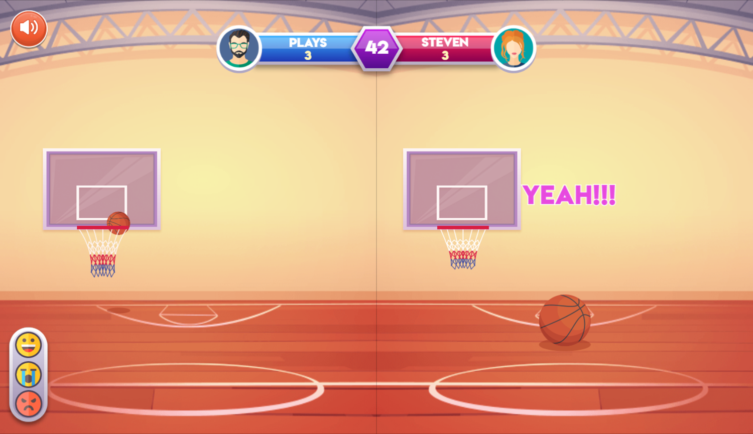 Basketball With Buddies Game Play Screenshot.