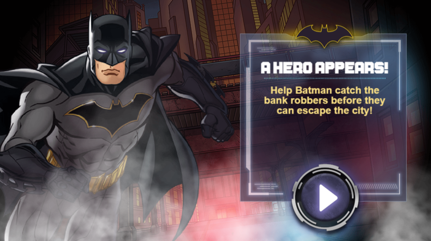 Batman Caped Crusader Chase Game Goal Screenshot.