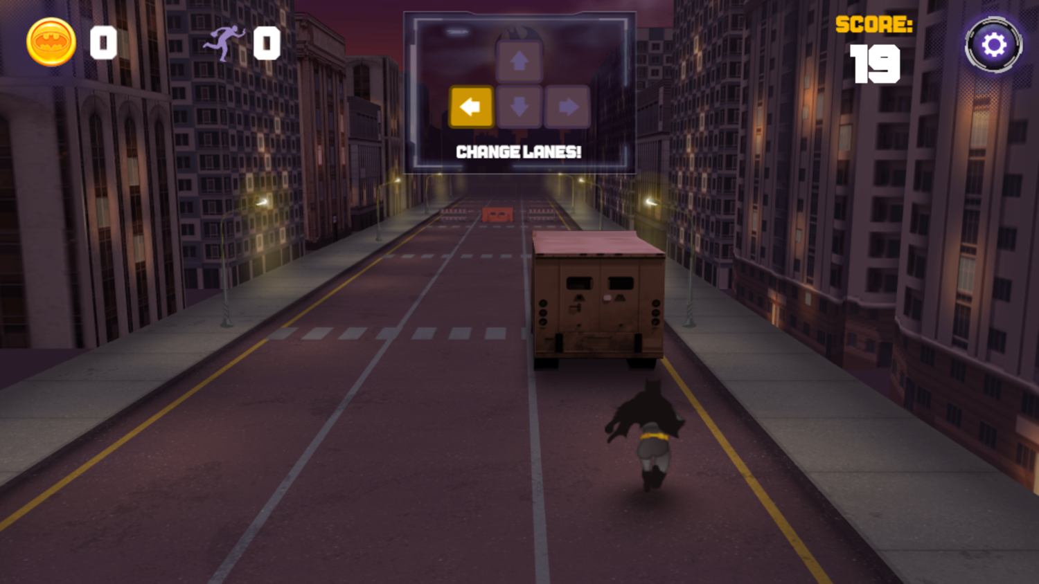 Batman Caped Crusader Chase Game How To Move Left Screenshot.