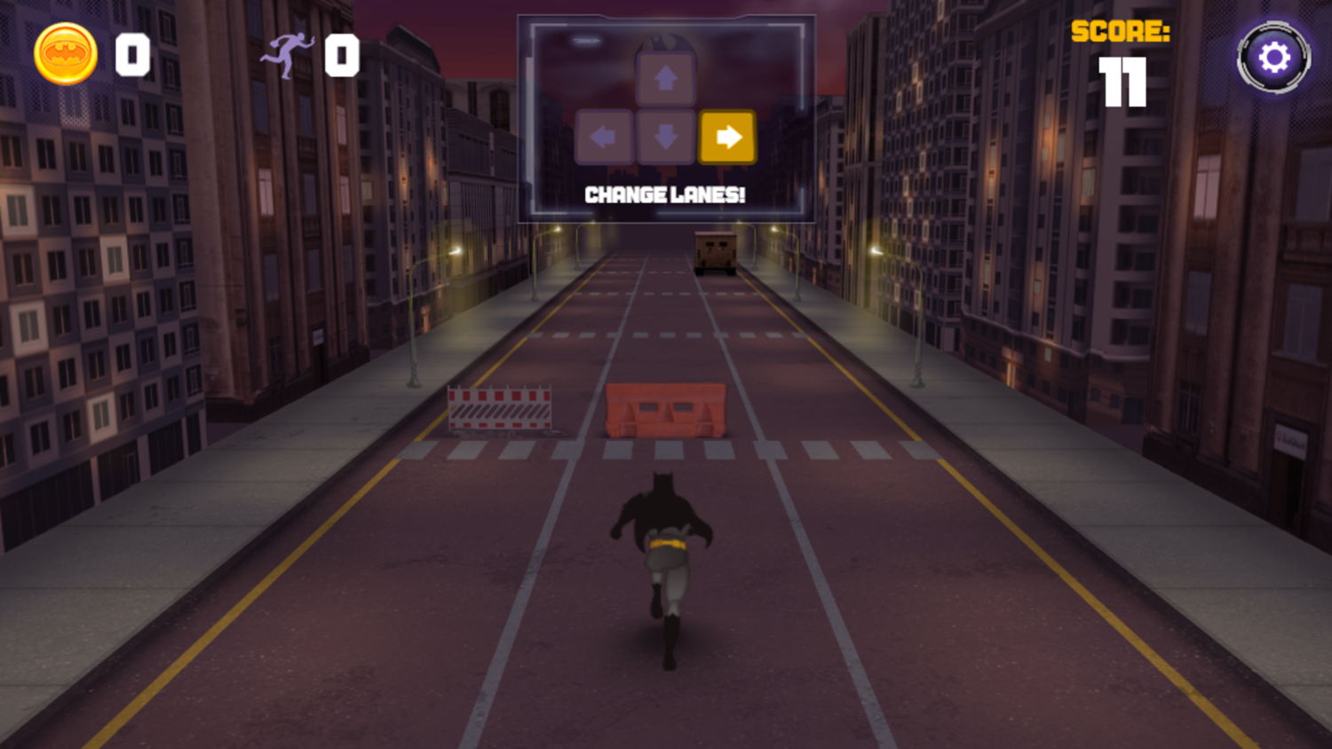 Batman Caped Crusader Chase Game How To Move Right Screenshot.