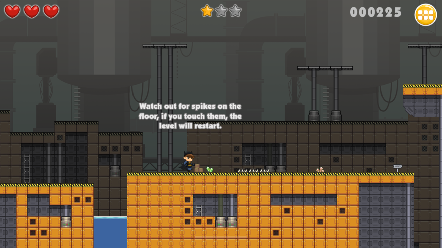 Battboy Adventure Game Instructions Screenshot.