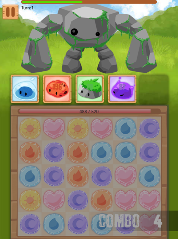 Battle Monster Game Battle Combo Move Screenshot.