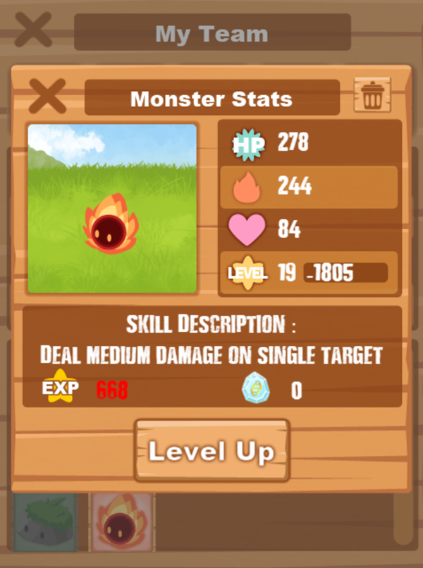 Battle Monster Game Upgrade Monster Screenshot.