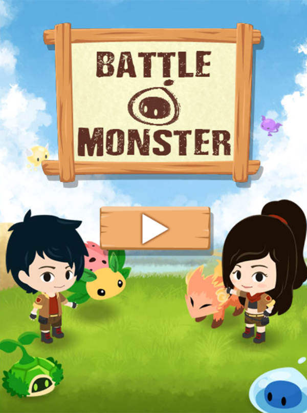 Battle Monster Game Welcome Screen Screenshot.
