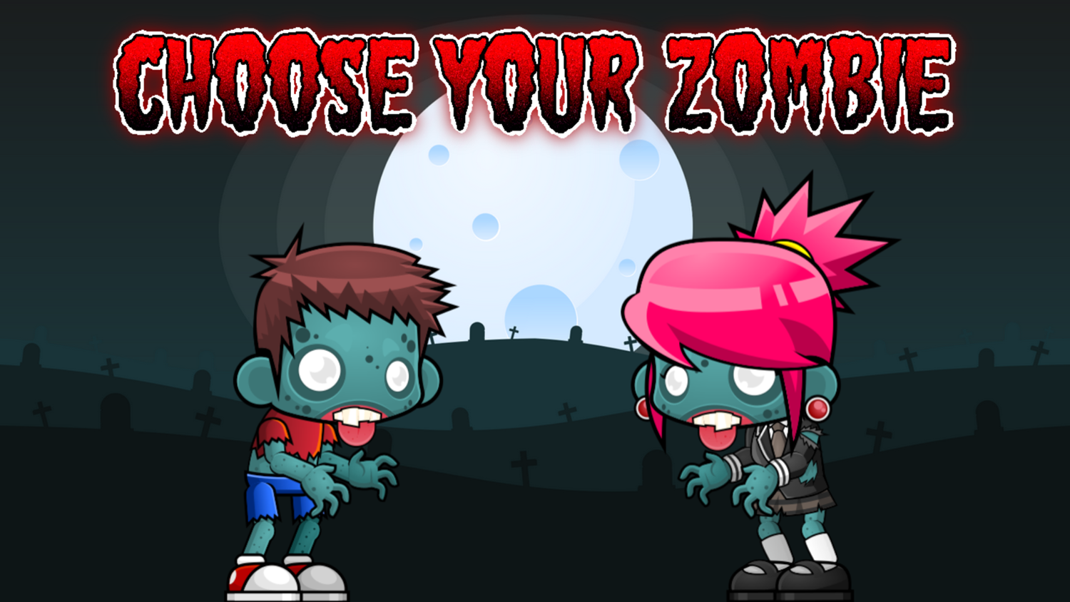 Battle of the Zombies Game Choose Zombie Screenshot.