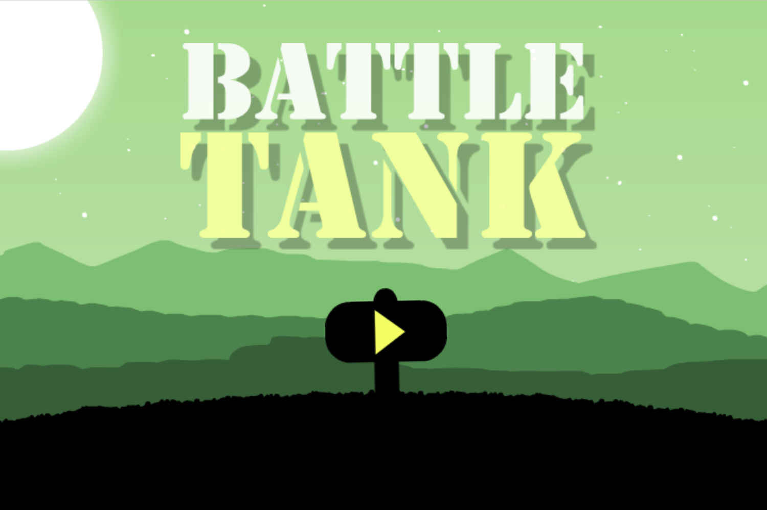 Battle Tank Game Welcome Screen Screenshot.