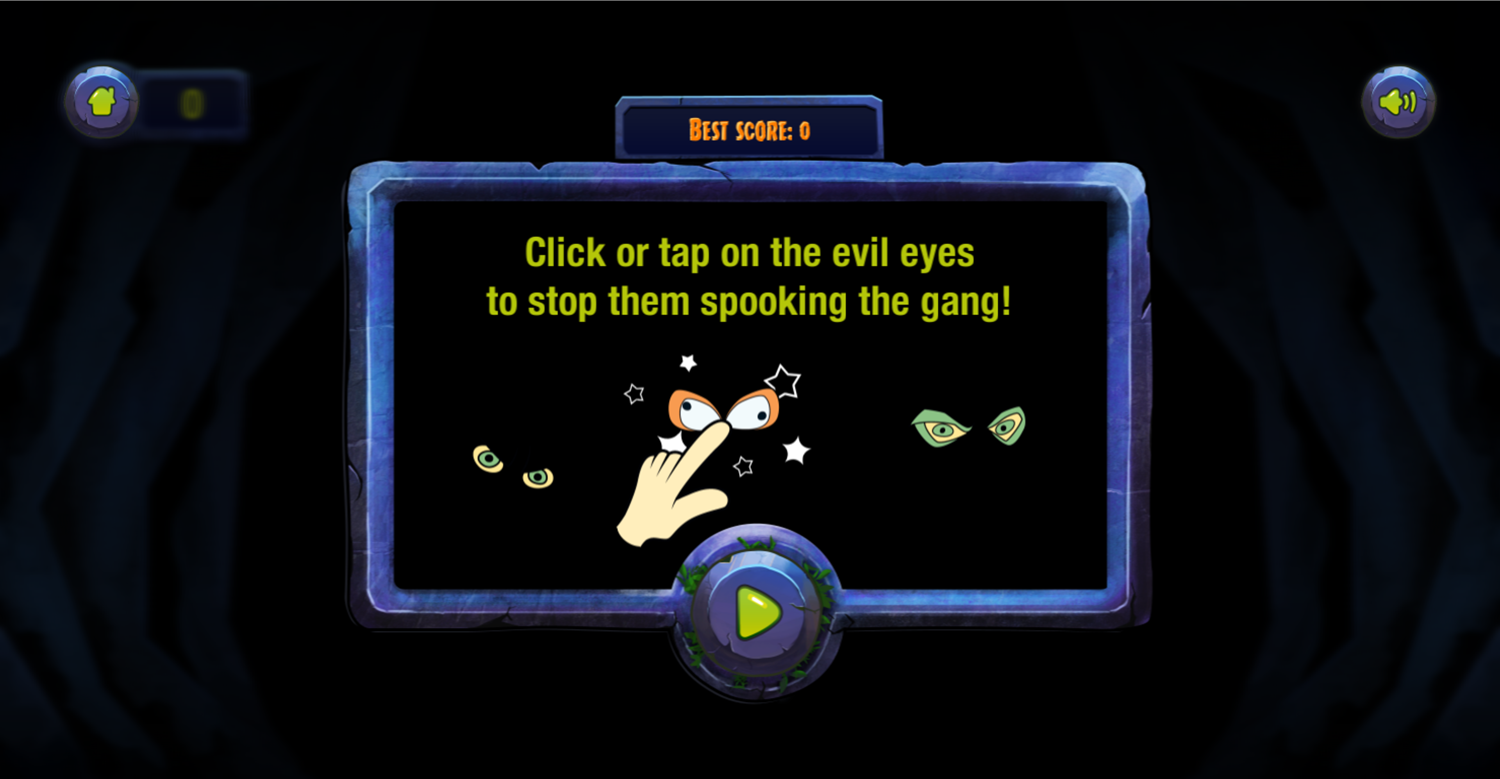 Be Cool Scooby Doo It's Dark Out There Gameplay Instructions Screenshot.