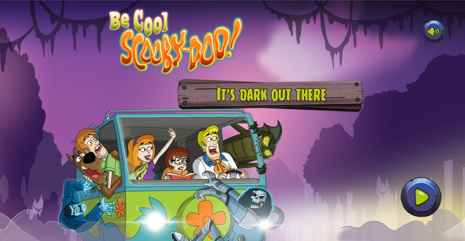 Be Cool Scooby Doo It's Dark Out There Welcome Screen Screenshot.