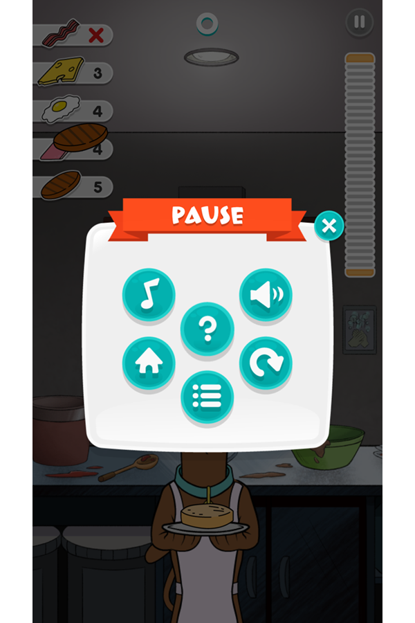 Be Cool Scooby Doo Sandwich Tower Game Paused Screenshot.