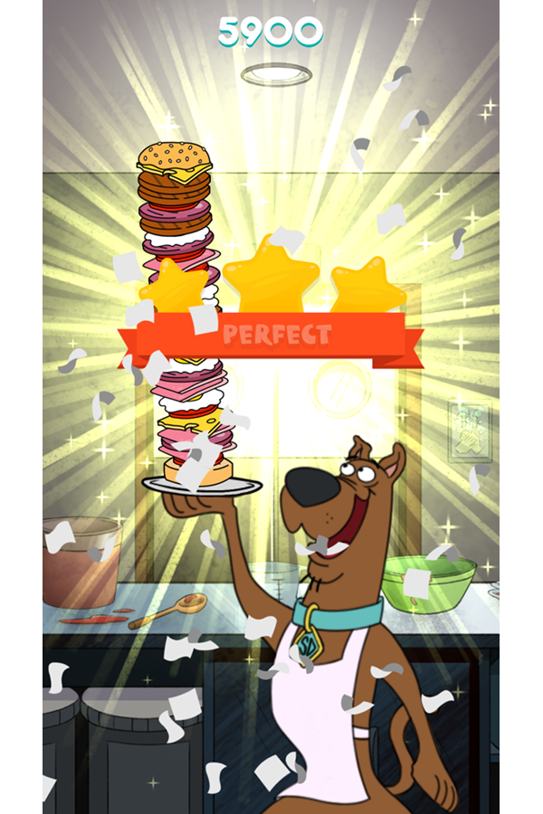 Be Cool Scooby Doo Sandwich Tower Level Complete Screenshot.
