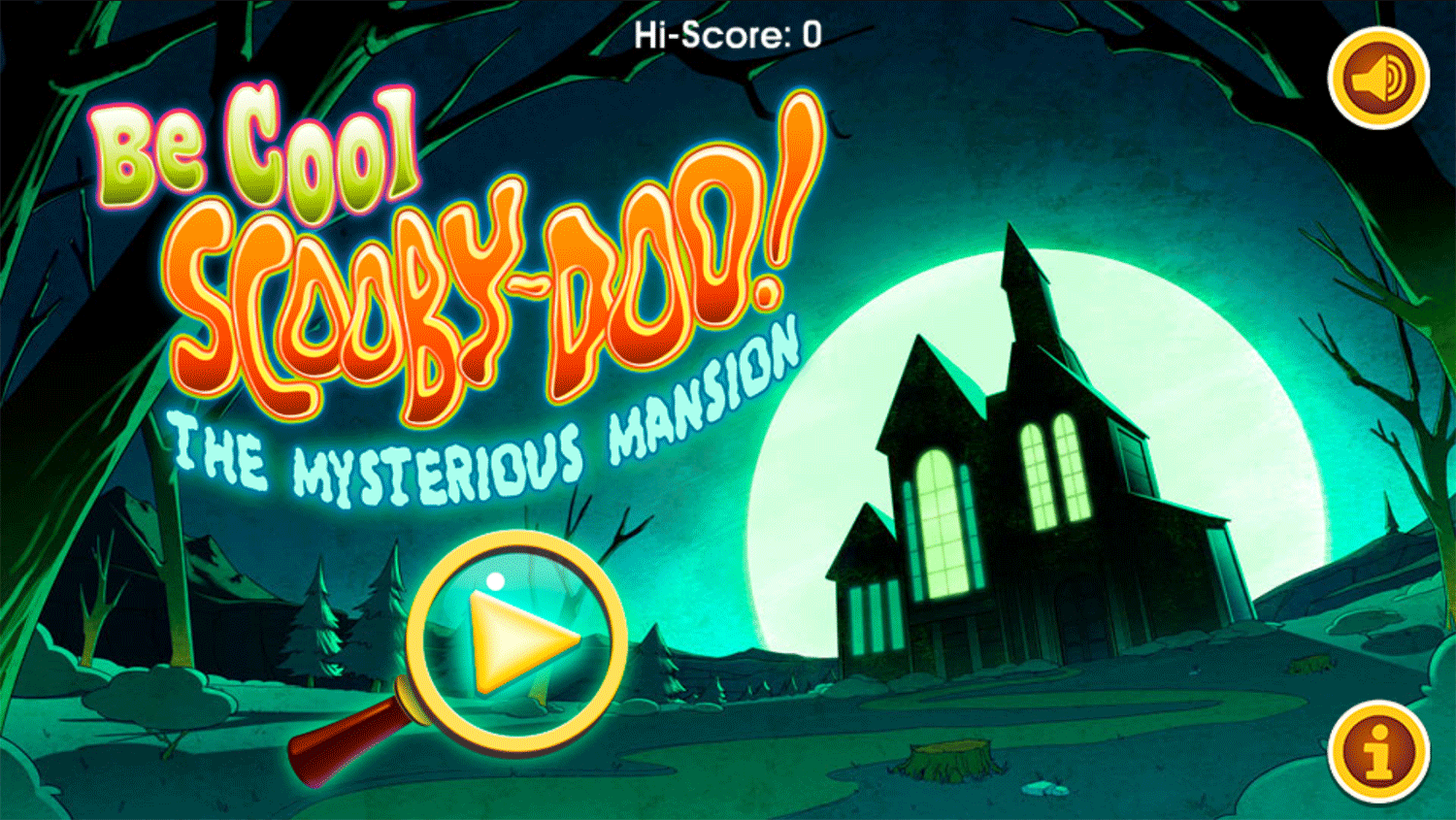 Be Cool Scooby Doo the Mysterious Mansion Welcome Screen Screenshot.