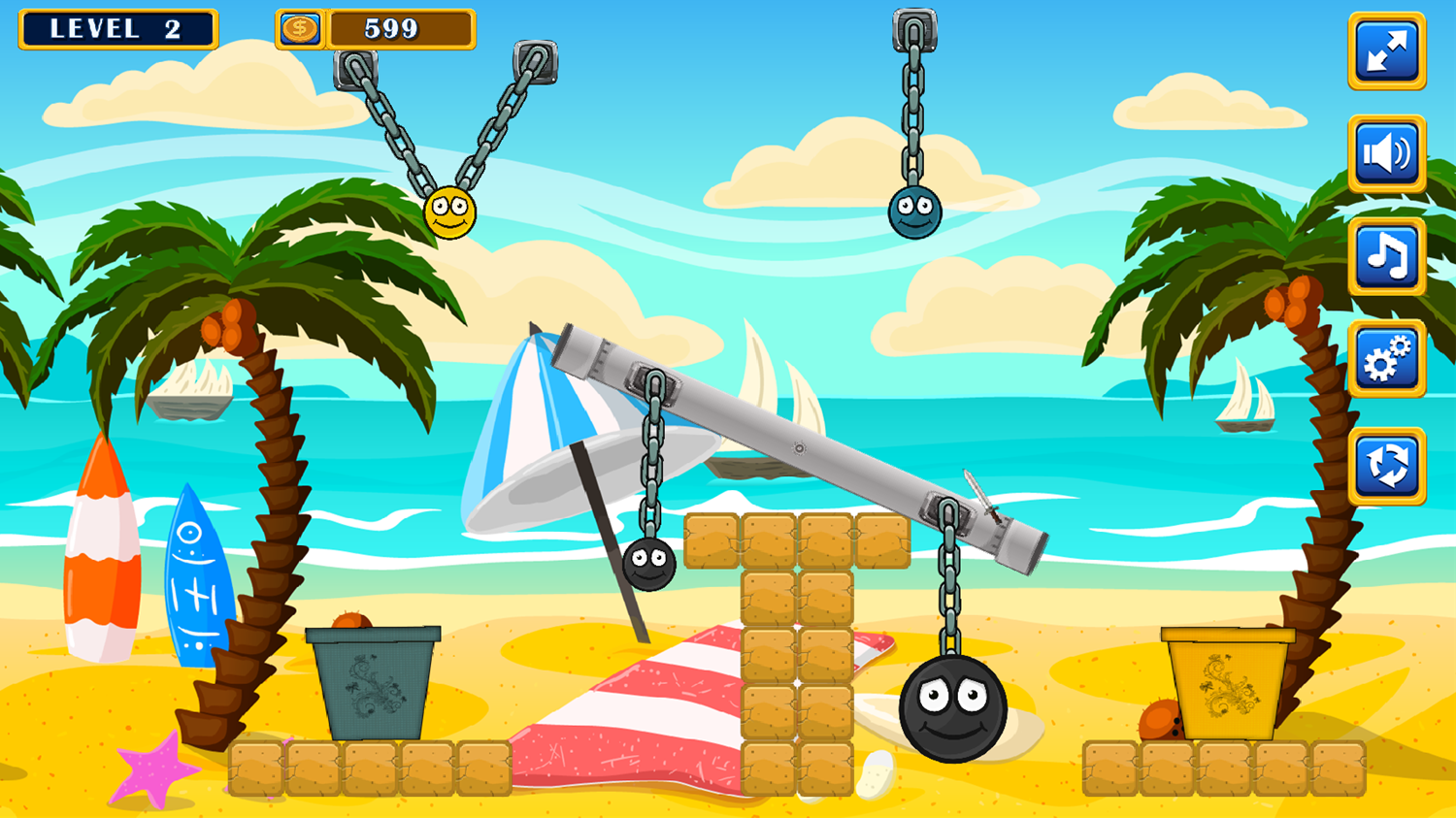Beachball Fun Game Next Level Screenshot.