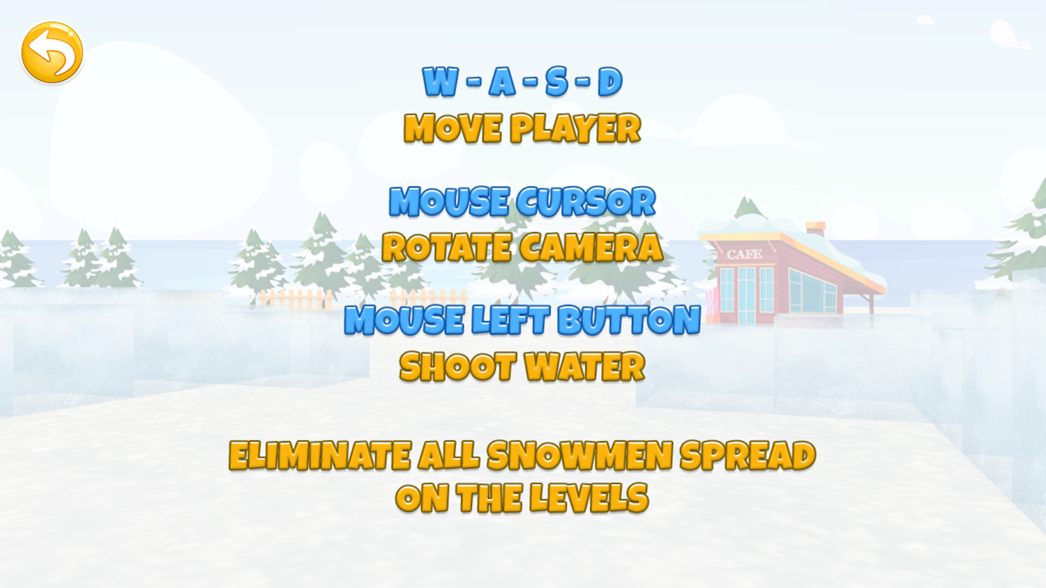 Beat the Snowmen Game How To Play Screenshot.