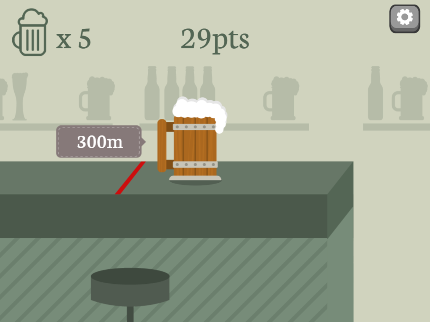 Beer Pushing Game Play Screenshot.