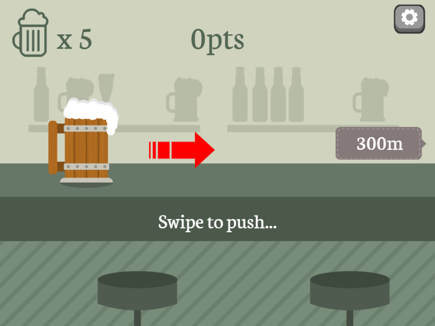 Beer Pushing Game Start Screenshot.