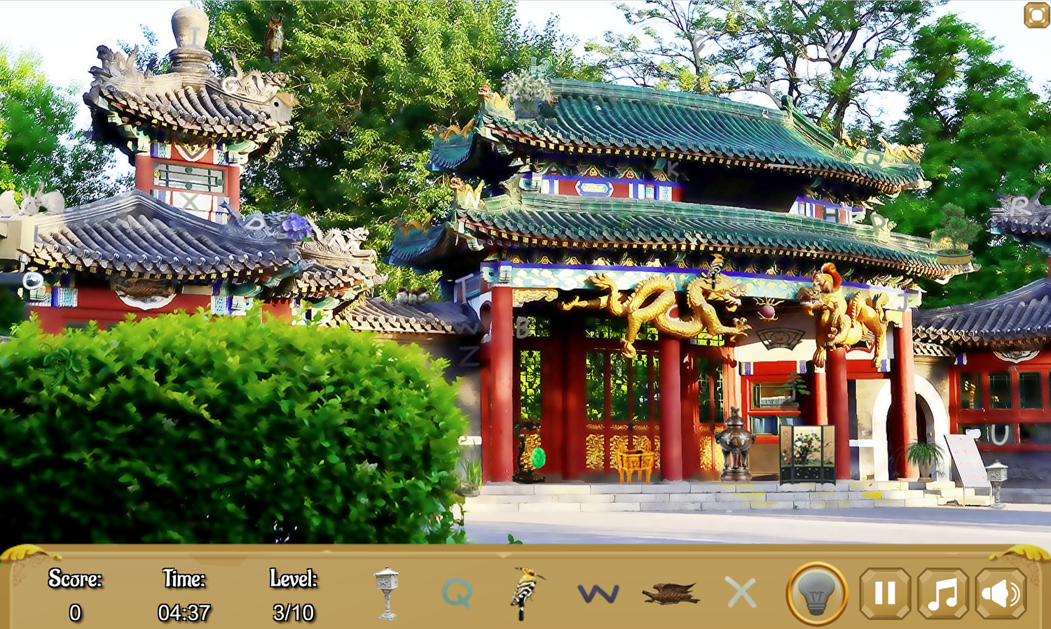 Beijing Hidden Objects Game Screenshot.