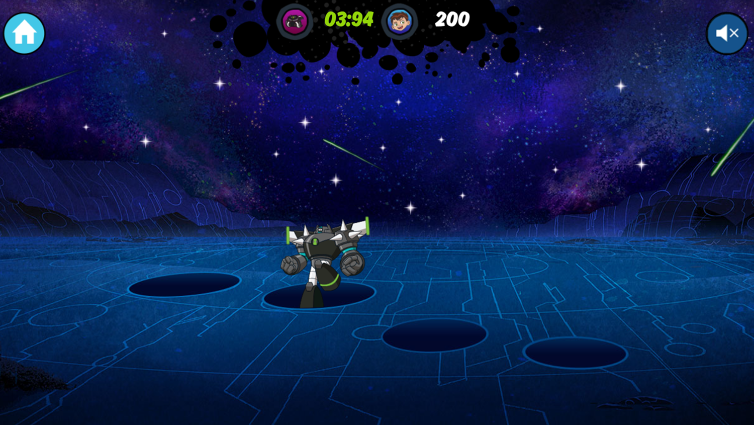 Ben 10 Alien Catcher Game Screenshot.