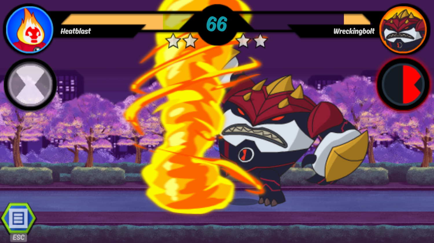 Ben 10 Alien Rivals Game Screenshot.