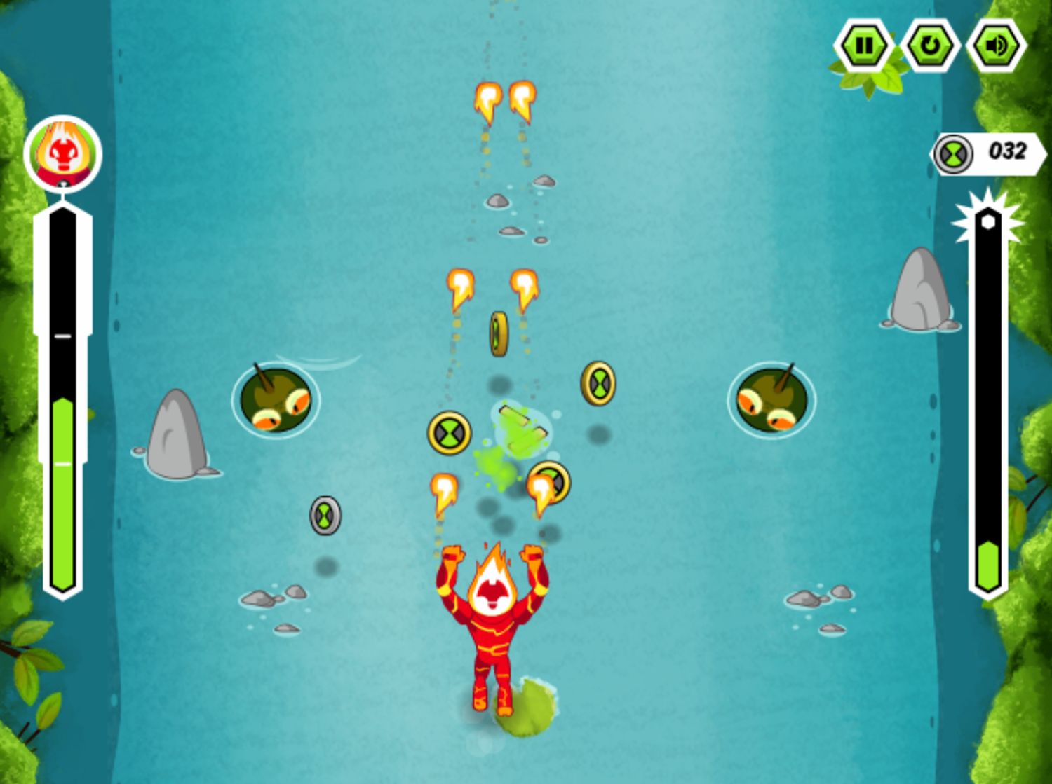 Ben 10 Alien Rush Game  Screenshot.