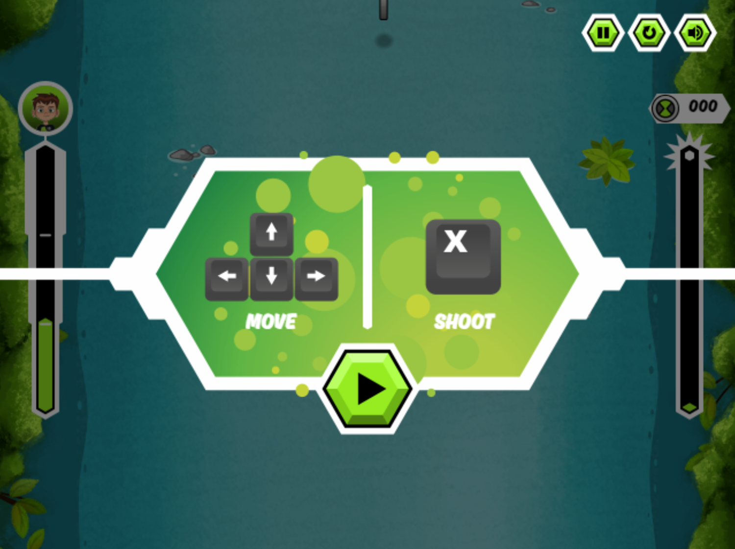 Ben 10 Alien Rush Game How To Play Screenshot.