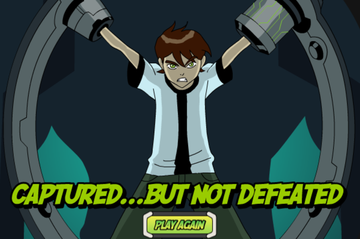 Ben 10 Blockade Blitz Game Over Screenshot.