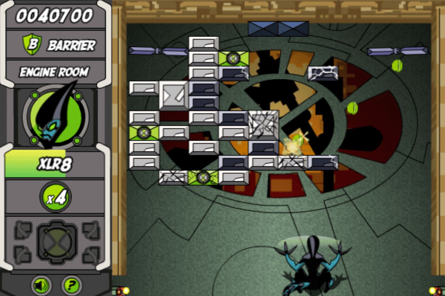 Ben 10 Blockade Blitz Game Play Screenshot.