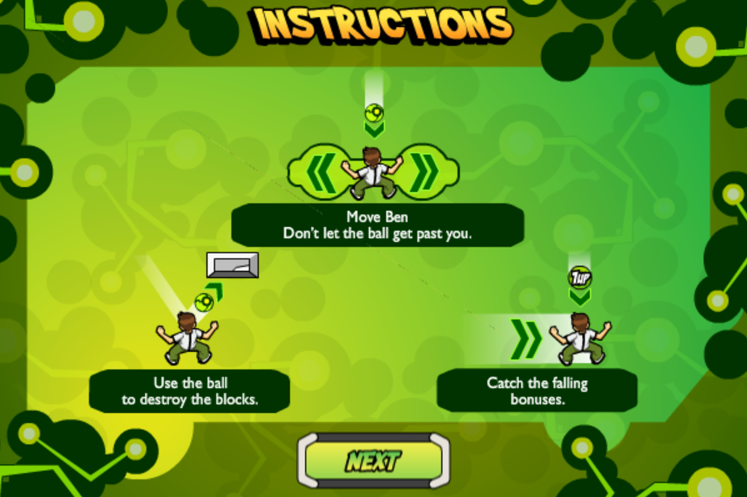 Ben 10 Blockade Blitz Game How To Play Screenshot.